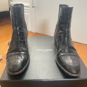 Black YSL Booties